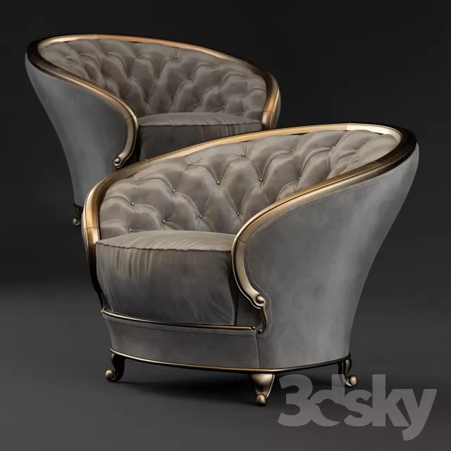 3DSKYFREE – CLASSIC - LIVINGROOM - SOFA - SINGLE 3DS MAX MODELS