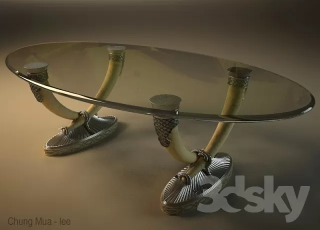 3DSKYFREE – CLASSIC - LIVINGROOM - TABLE 3DS MAX MODELS