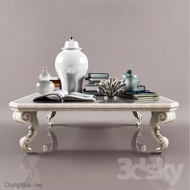 3DSKYFREE – CLASSIC - LIVINGROOM - TABLE 3DS MAX MODELS