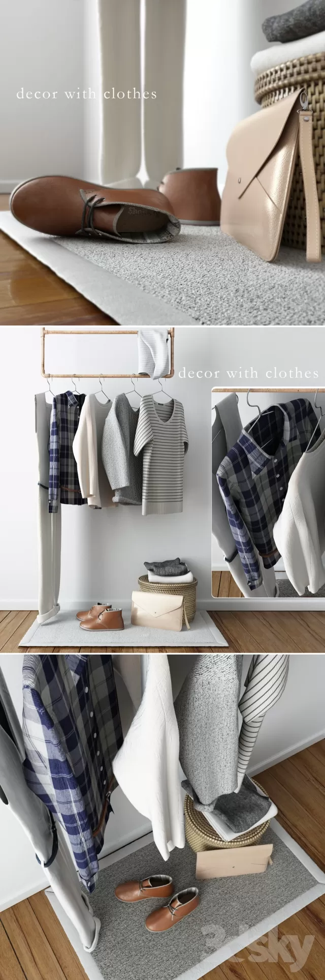 3DSKYFREE – CLOTHES AND SHOES 3DS MAX MODELS