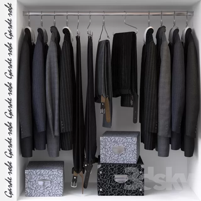 3DSKYFREE – CLOTHES AND SHOES 3DS MAX MODELS