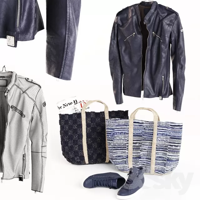 3DSKYFREE – CLOTHES AND SHOES 3DS MAX MODELS