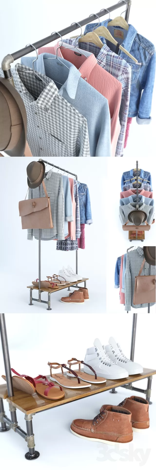 3DSKYFREE – CLOTHES AND SHOES 3DS MAX MODELS
