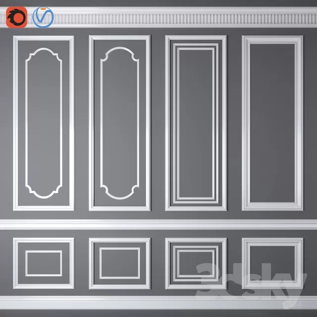 3DSKYFREE – CNC PANEL 3DS MAX MODELS