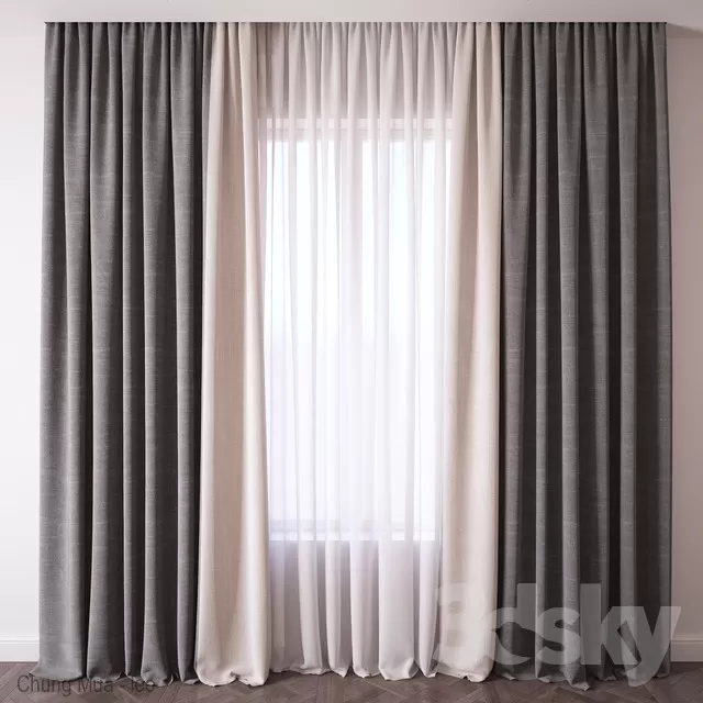 3DSKYFREE – CURTAIN 3DS MAX MODELS