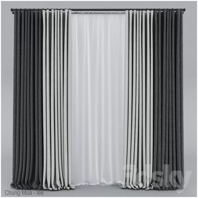 3DSKYFREE – CURTAIN 3DS MAX MODELS