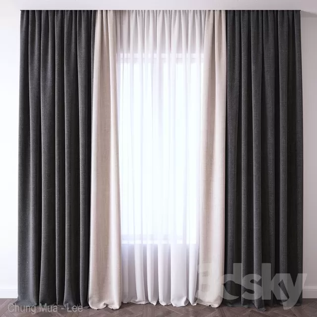 3DSKYFREE – CURTAIN 3DS MAX MODELS