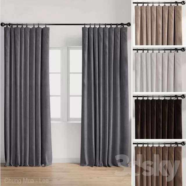 3DSKYFREE – CURTAIN 3DS MAX MODELS