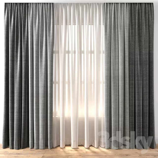 3DSKYFREE – CURTAIN 3DS MAX MODELS