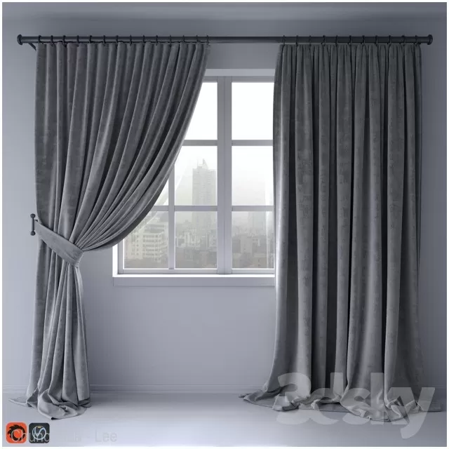 3DSKYFREE – CURTAIN 3DS MAX MODELS