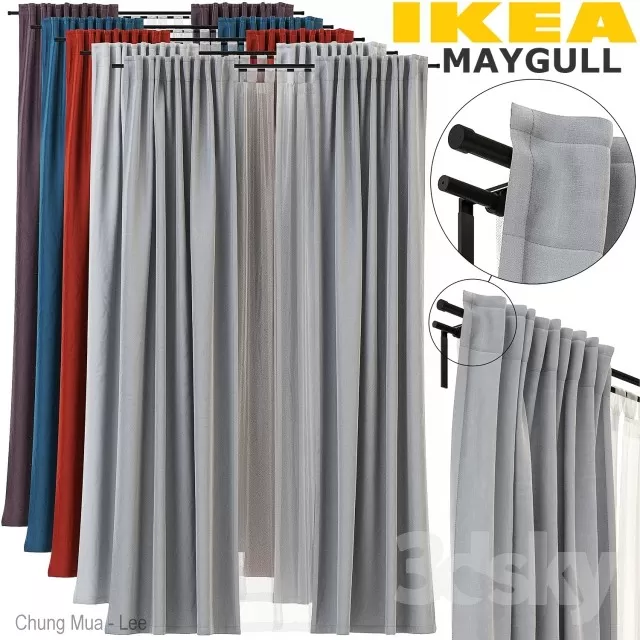 3DSKYFREE – CURTAIN 3DS MAX MODELS