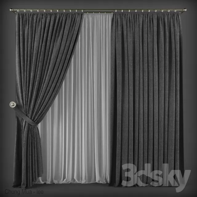 3DSKYFREE – CURTAIN 3DS MAX MODELS