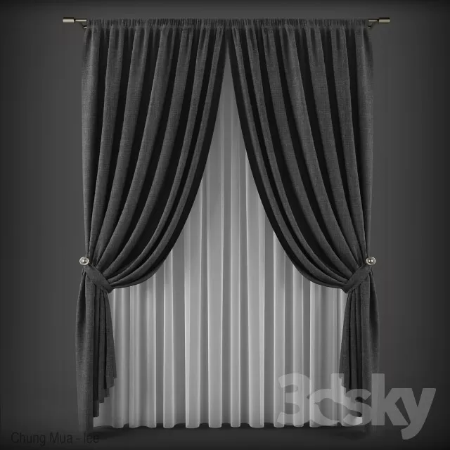 3DSKYFREE – CURTAIN 3DS MAX MODELS