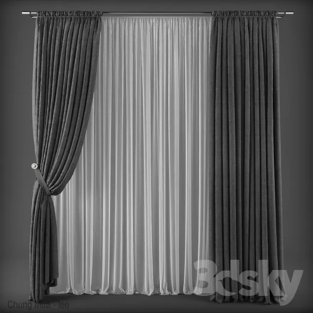 3DSKYFREE – CURTAIN 3DS MAX MODELS