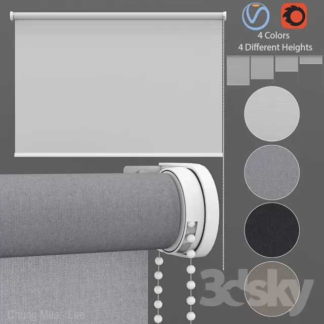 3DSKYFREE – CURTAIN - SHUTTER 3DS MAX MODELS
