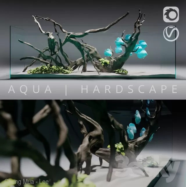 3DSKYFREE – DECOR - AQUARIUM 3DS MAX MODELS