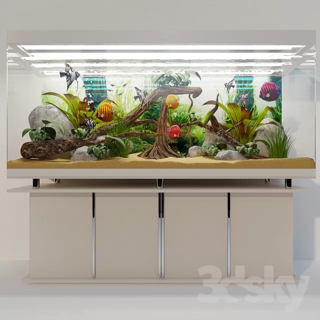3DSKYFREE – DECOR - AQUARIUM 3DS MAX MODELS