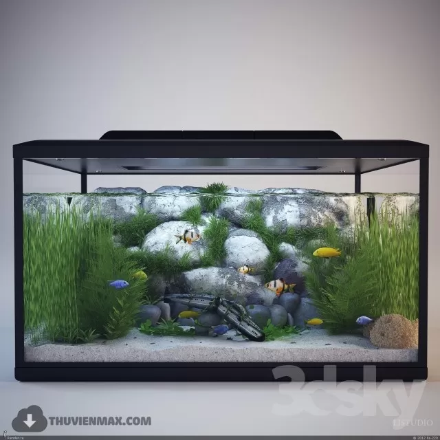 3DSKYFREE – DECOR - AQUARIUM 3DS MAX MODELS