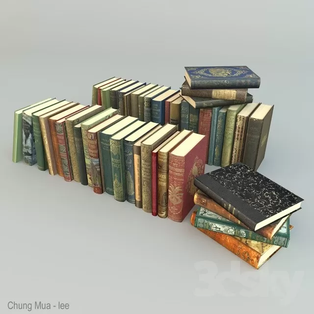 3DSKYFREE – DECOR - BOOK 3DS MAX MODELS