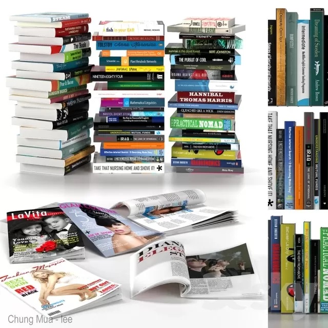 3DSKYFREE – DECOR - BOOK 3DS MAX MODELS