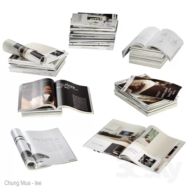 3DSKYFREE – DECOR - BOOK 3DS MAX MODELS