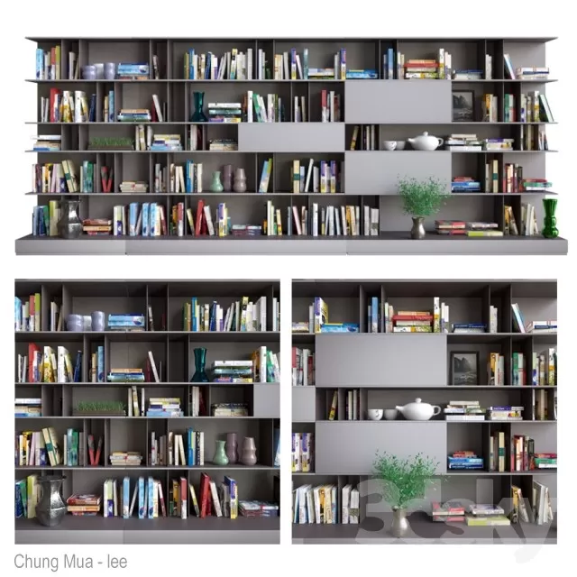 3DSKYFREE – DECOR - BOOK 3DS MAX MODELS