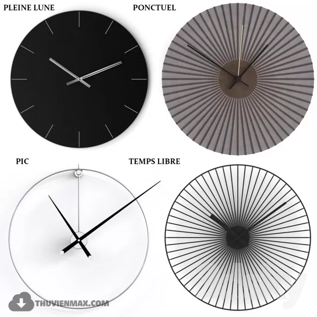 3DSKYFREE – DECOR - CLOCK - WATCH 3DS MAX MODELS
