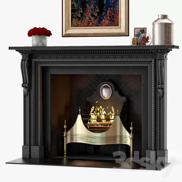 3DSKYFREE – DECOR - FIREPLACE 3DS MAX MODELS