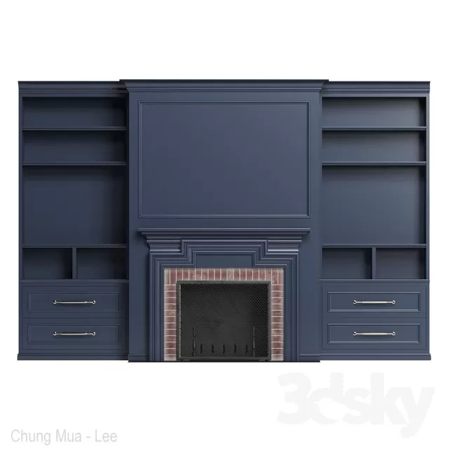 3DSKYFREE – DECOR - FIREPLACE 3DS MAX MODELS