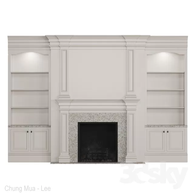 3DSKYFREE – DECOR - FIREPLACE 3DS MAX MODELS