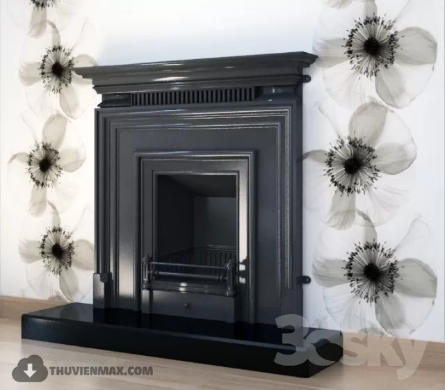 3DSKYFREE – DECOR - FIREPLACE 3DS MAX MODELS