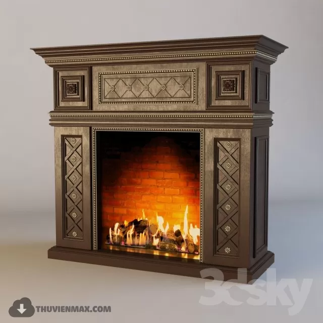 3DSKYFREE – DECOR - FIREPLACE 3DS MAX MODELS