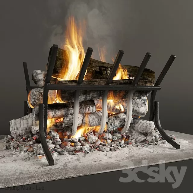 3DSKYFREE – DECOR - FIREPLACE 3DS MAX MODELS