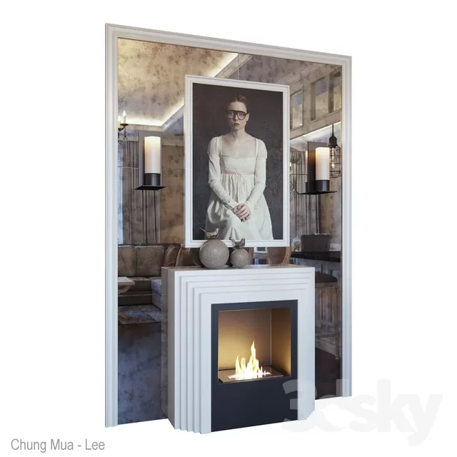 3DSKYFREE – DECOR - FIREPLACE 3DS MAX MODELS