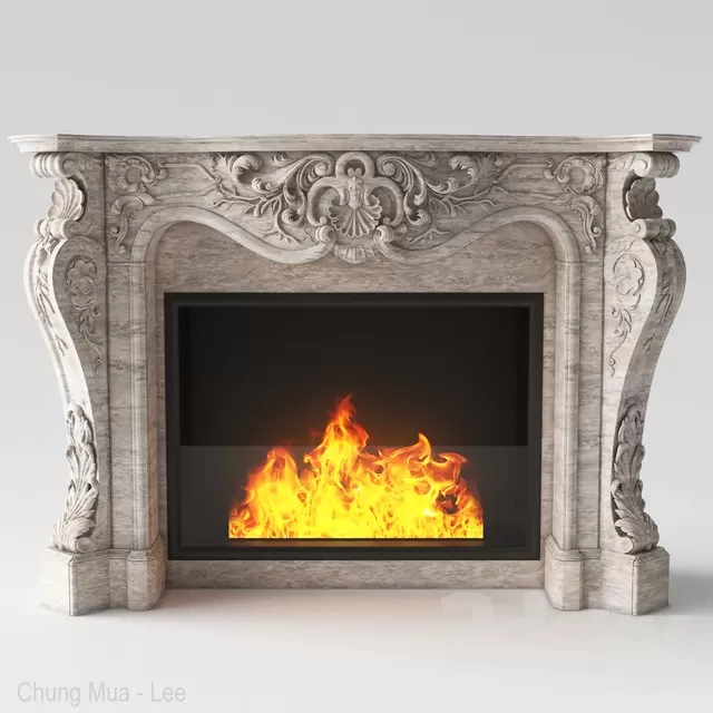 3DSKYFREE – DECOR - FIREPLACE 3DS MAX MODELS