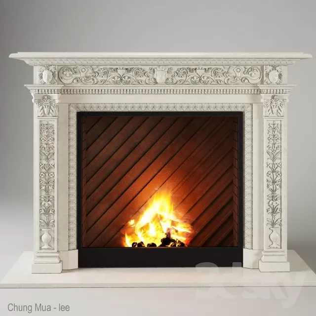 3DSKYFREE – DECOR - FIREPLACE 3DS MAX MODELS
