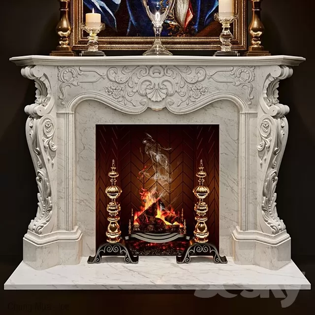 3DSKYFREE – DECOR - FIREPLACE 3DS MAX MODELS