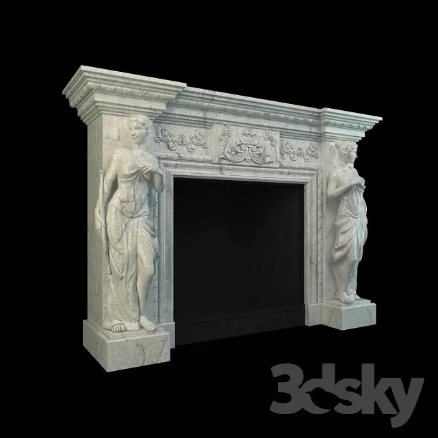 3DSKYFREE – DECOR - FIREPLACE 3DS MAX MODELS