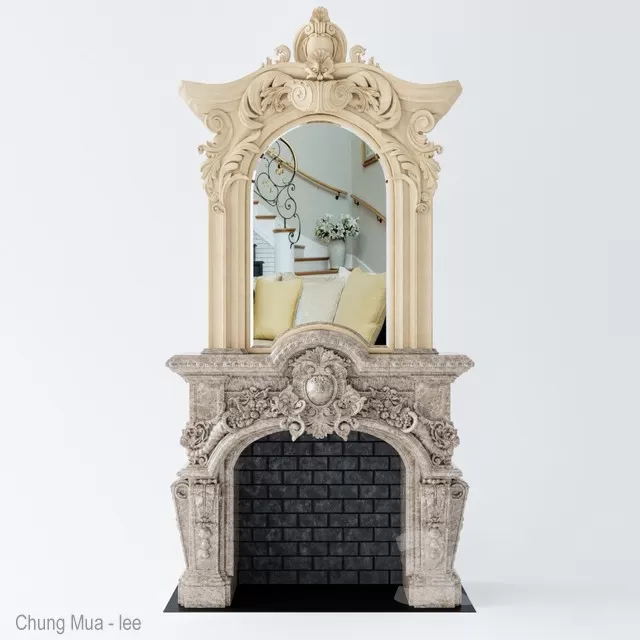 3DSKYFREE – DECOR - FIREPLACE 3DS MAX MODELS