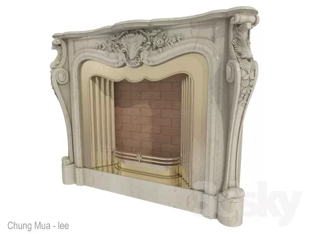 3DSKYFREE – DECOR - FIREPLACE 3DS MAX MODELS