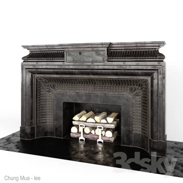 3DSKYFREE – DECOR - FIREPLACE 3DS MAX MODELS