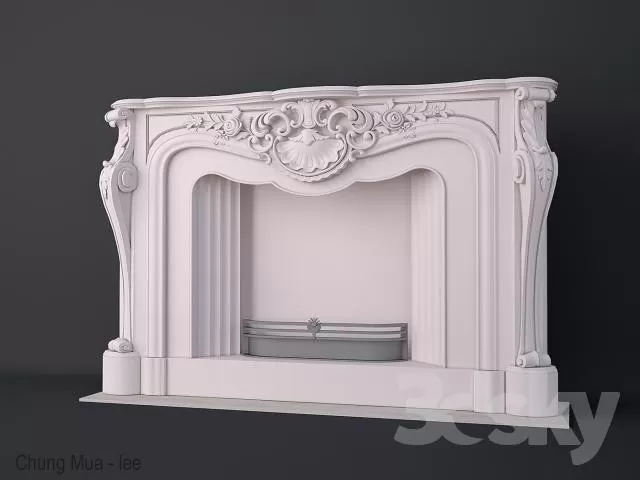 3DSKYFREE – DECOR - FIREPLACE 3DS MAX MODELS