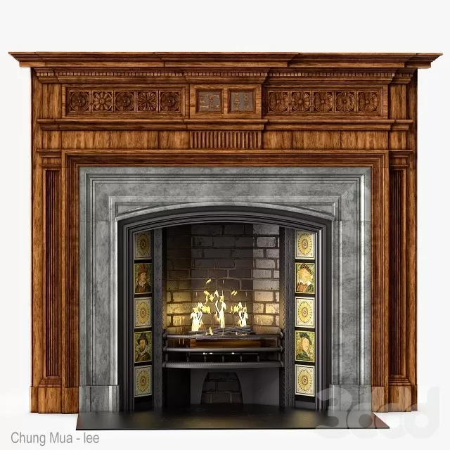 3DSKYFREE – DECOR - FIREPLACE 3DS MAX MODELS