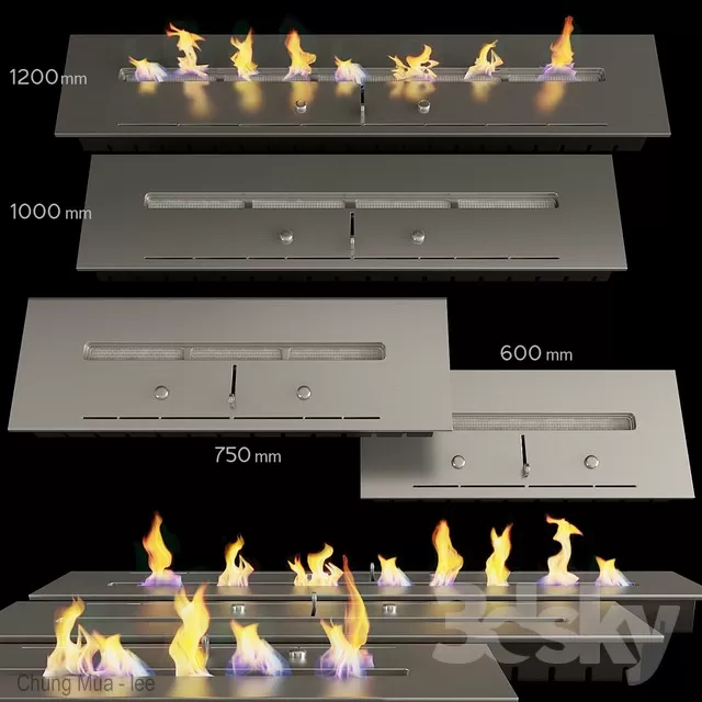 3DSKYFREE – DECOR - FIREPLACE 3DS MAX MODELS