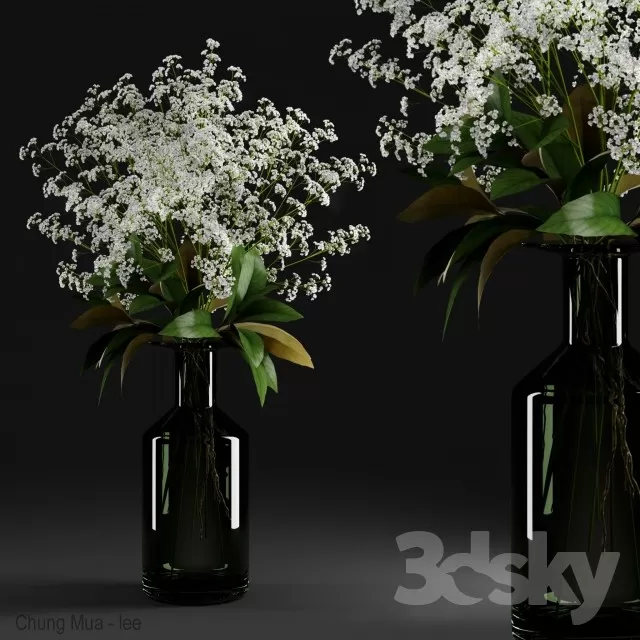 3DSKYFREE – DECOR - FLOWER 3DS MAX MODELS