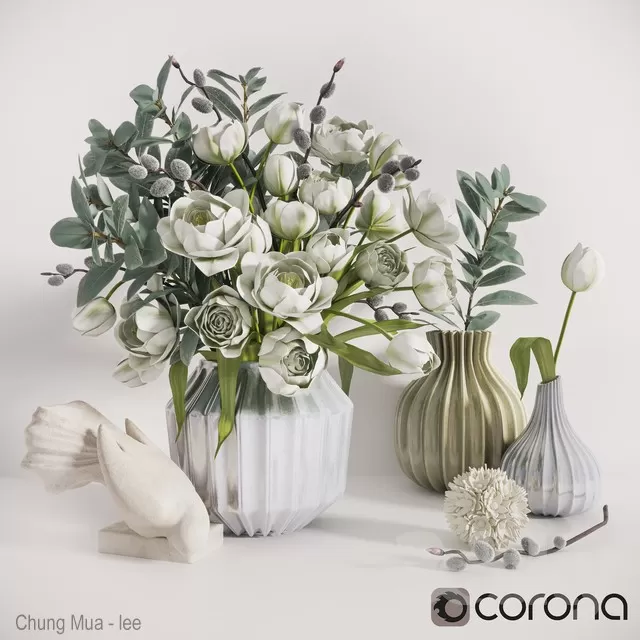 3DSKYFREE – DECOR - FLOWER 3DS MAX MODELS