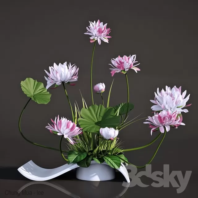 3DSKYFREE – DECOR - FLOWER 3DS MAX MODELS