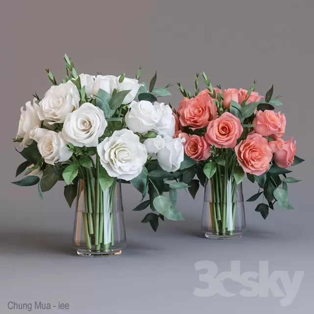 3DSKYFREE – DECOR - FLOWER 3DS MAX MODELS