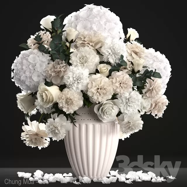 3DSKYFREE – DECOR - FLOWER 3DS MAX MODELS