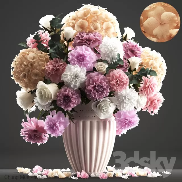 3DSKYFREE – DECOR - FLOWER 3DS MAX MODELS